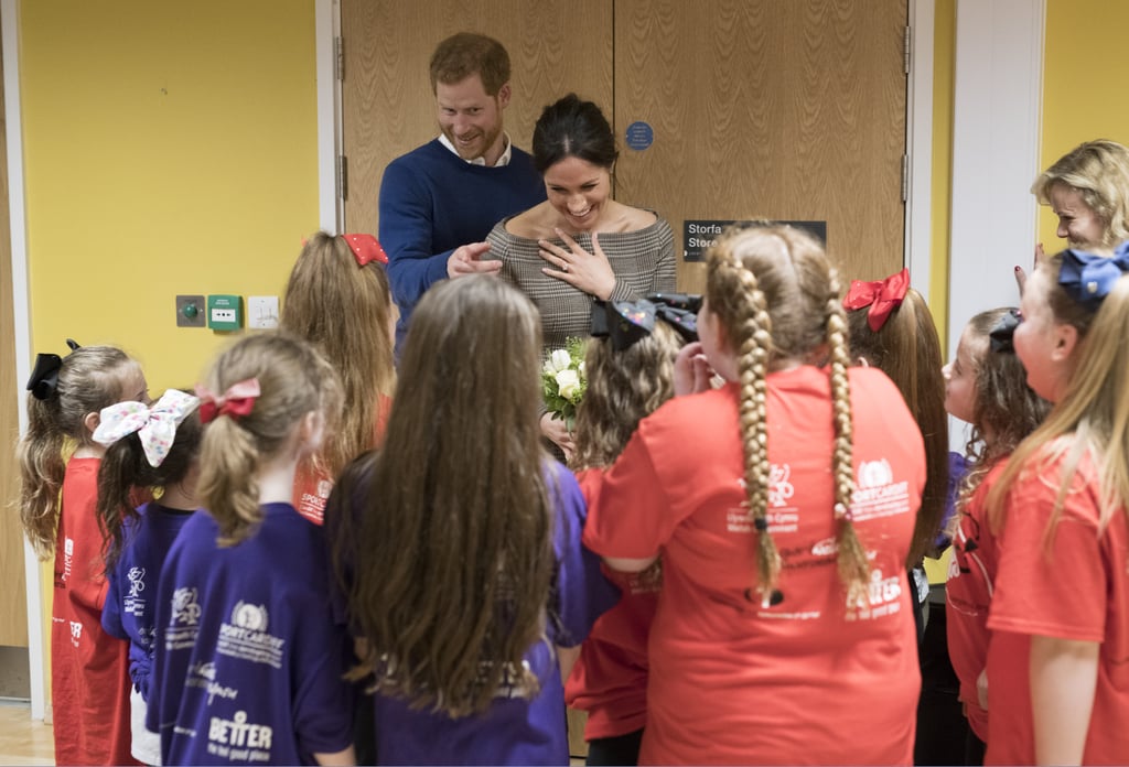 Prince Harry and Meghan Markle Playing With Kids in Cardiff