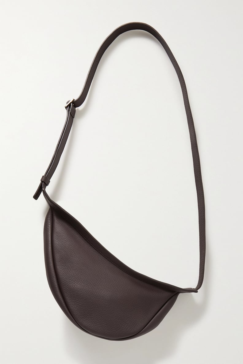 The Row Slouchy Banana Small Textured-Leather Shoulder Bag