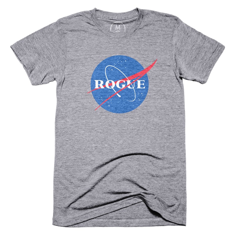 Rogue NASA T-Shirt ($32)
"All of Rogue NASA's proceeds from this sale will be split between Girls Who Code and the National Math + Science Initiative."