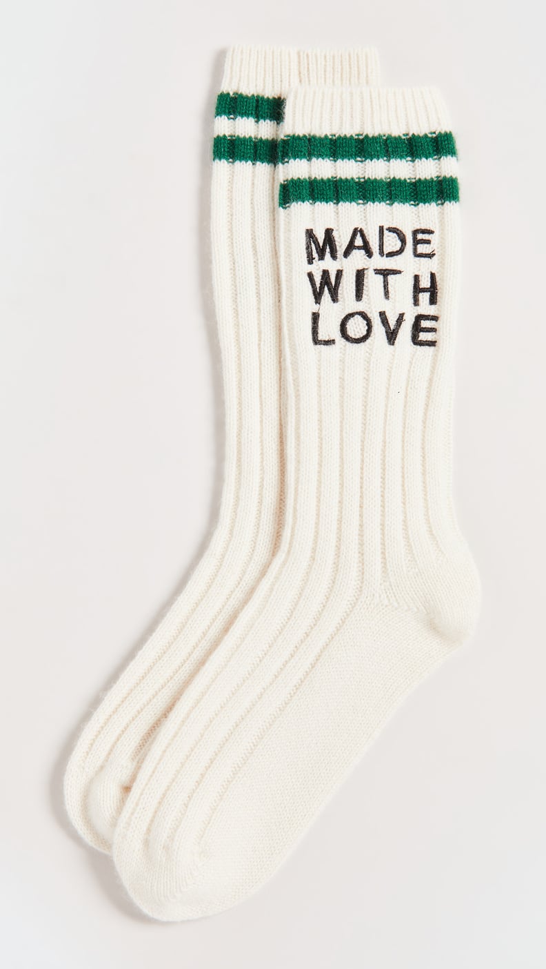 Cashmere Socks: Kerri Rosenthal Cashmere Made with Love Good Morning Socks