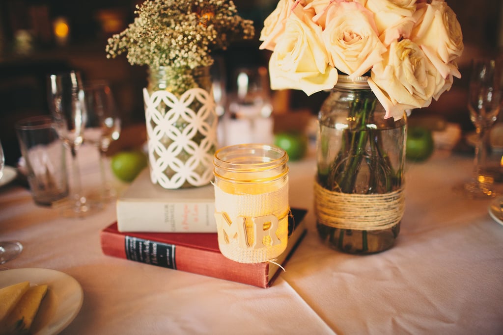 Stenciled Jars