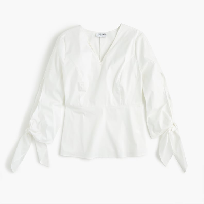 Universal Standard x J.Crew Tie-sleeve Top