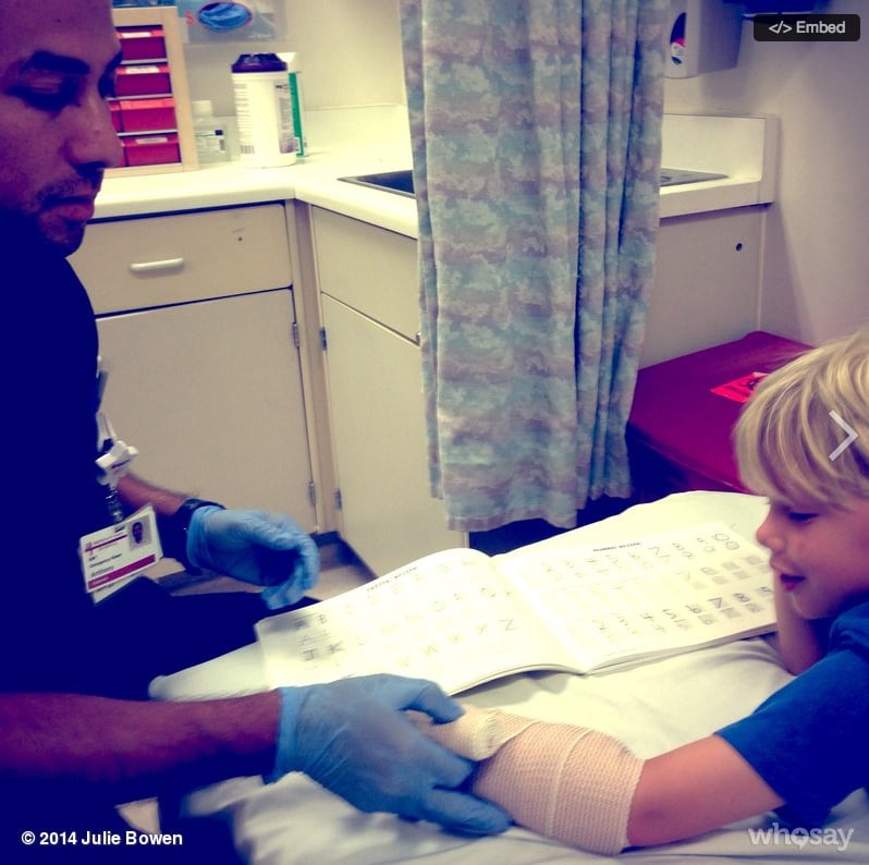 One of Julie Bowen's sons spent his Sunday in the ER, getting his broken arm cared for.
Source: WhoSay user juliebowen