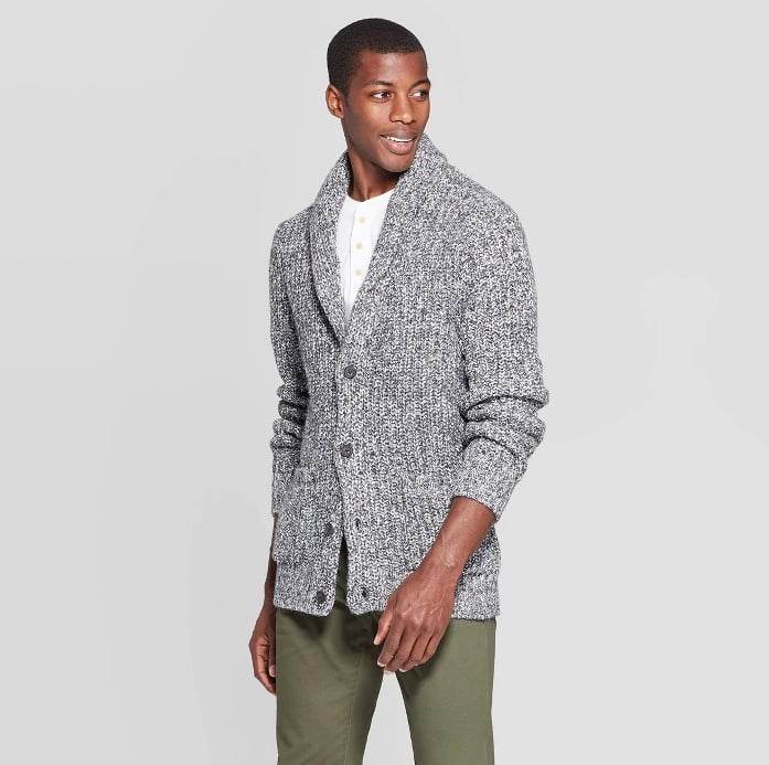 Goodfellow & Co™ Gray Men's Casual Fit Chunky Cardigan Sweater
