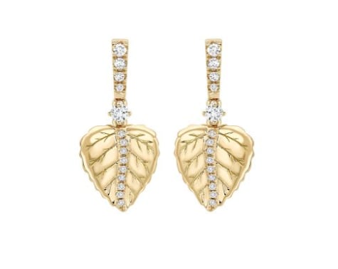 Kiki McDonough Lauren Plain Leaf Earrings