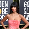 Jameela Jamil Wore Jeans Underneath Her Golden Globes Dress Because It's Forking Cold Outside