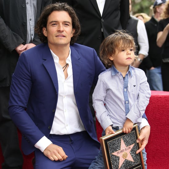 Orlando Bloom and Flynn at the Hollywood Walk of Fame