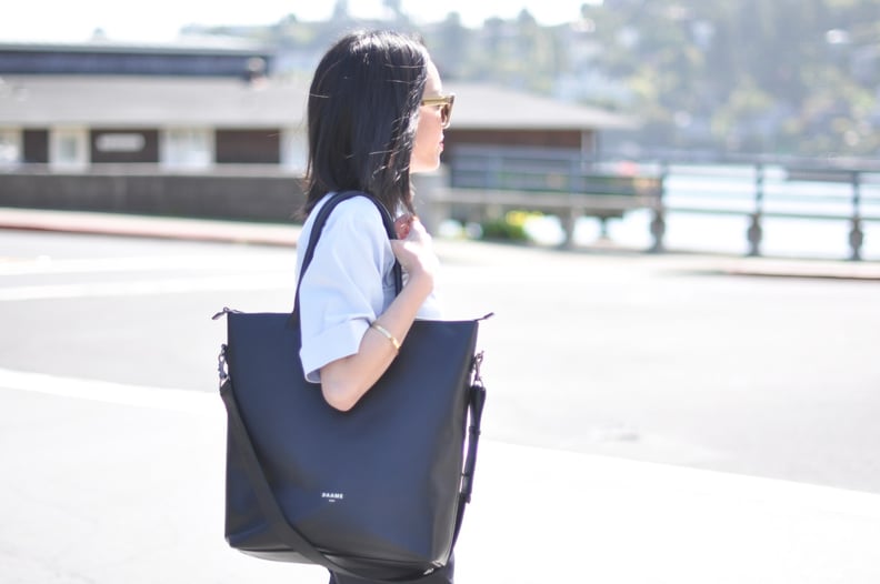Womens Designer Black Large Tote Bag for Laptop Travel Shoulder School  Handbag
