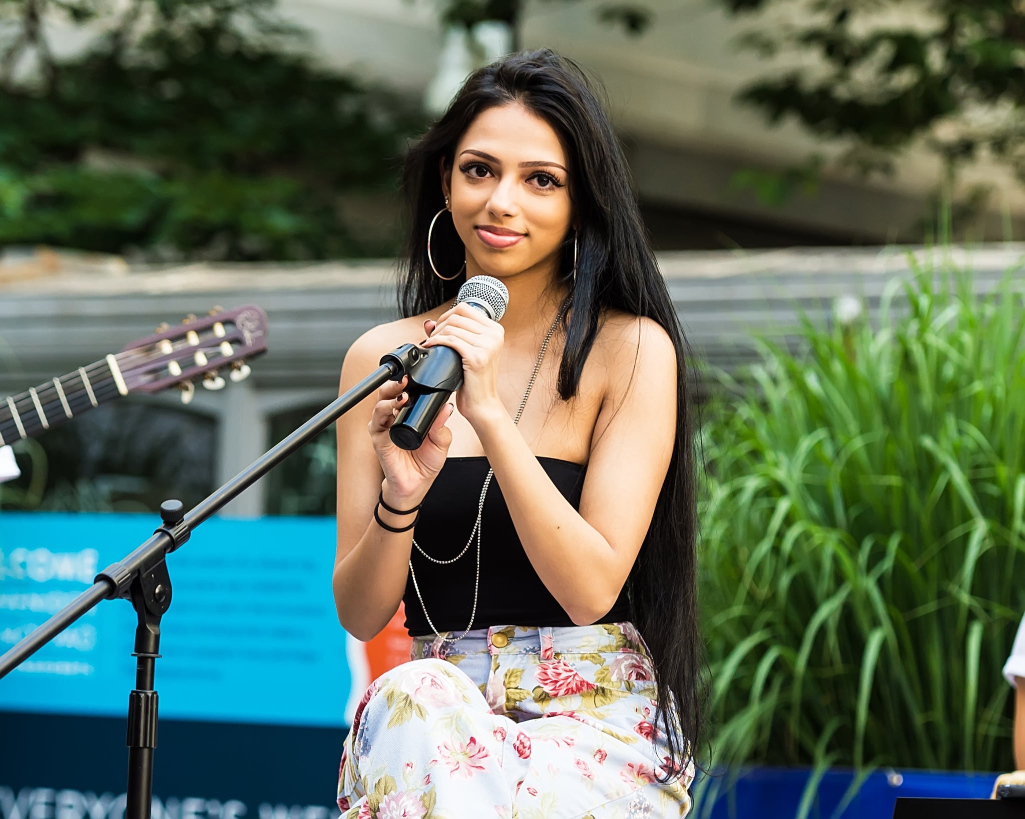 PHILADELPHIA, PENNSYLVANIA - JUNE 25: Singer Saleka Shyamalan performs during Wawa Welcome America 2021 at LOVE Park on June 25, 2021 in Philadelphia, Pennsylvania. (Photo by Gilbert Carrasquillo/Getty Images)