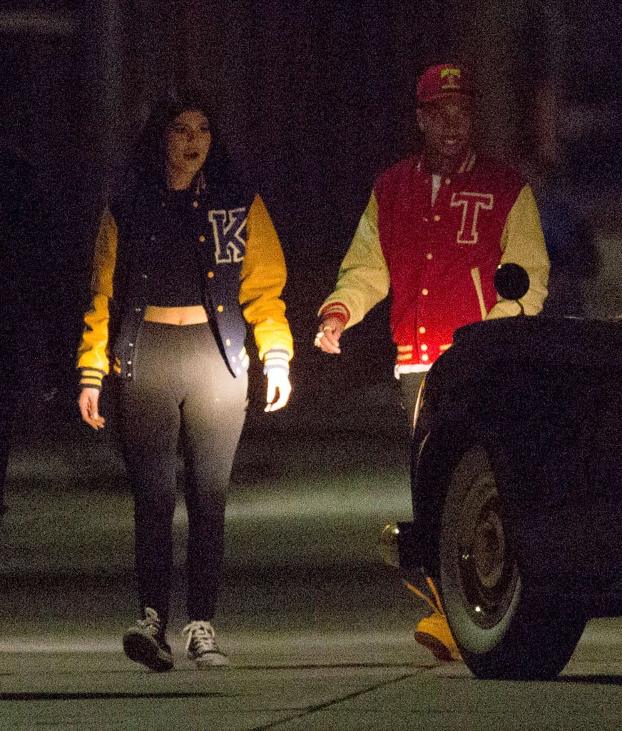 Kylie Jenner and Tyga Wear Varsity Jackets POPSUGAR Fashion