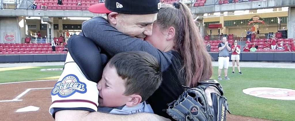 Military Dad Surprise Homecoming at Baseball Game
