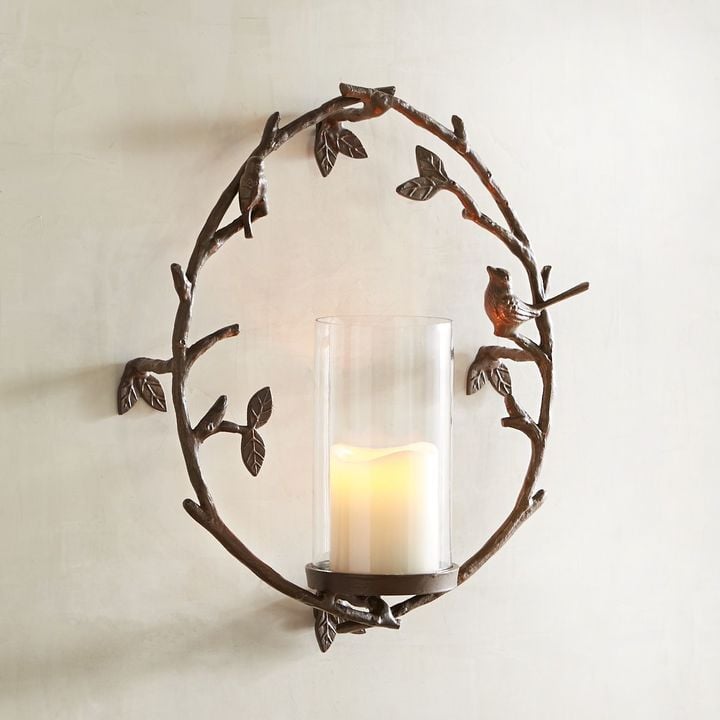 Pier 1 Imports Bird on a Twig Candle Holder Wall Sconce