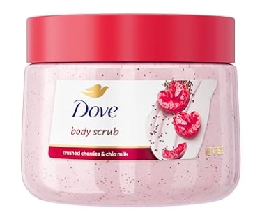 Dove's Body Scrub with Crushed Cherries and Chia Milk