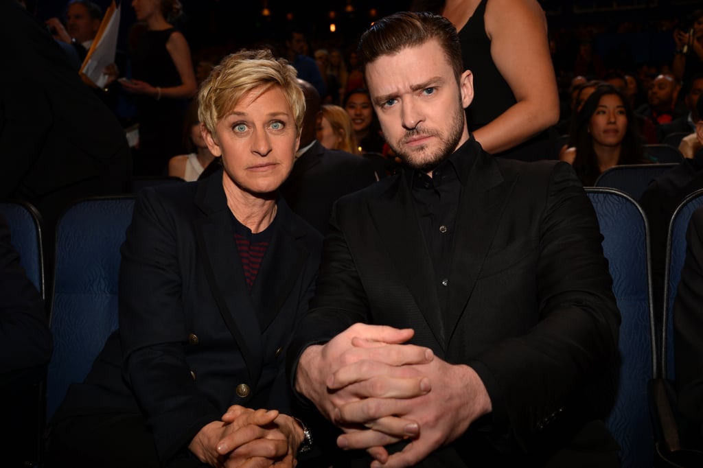 Justin Timberlake and Ellen DeGeneres got silly together throughout the night, even after Ellen tried to accept Justin's award for him.