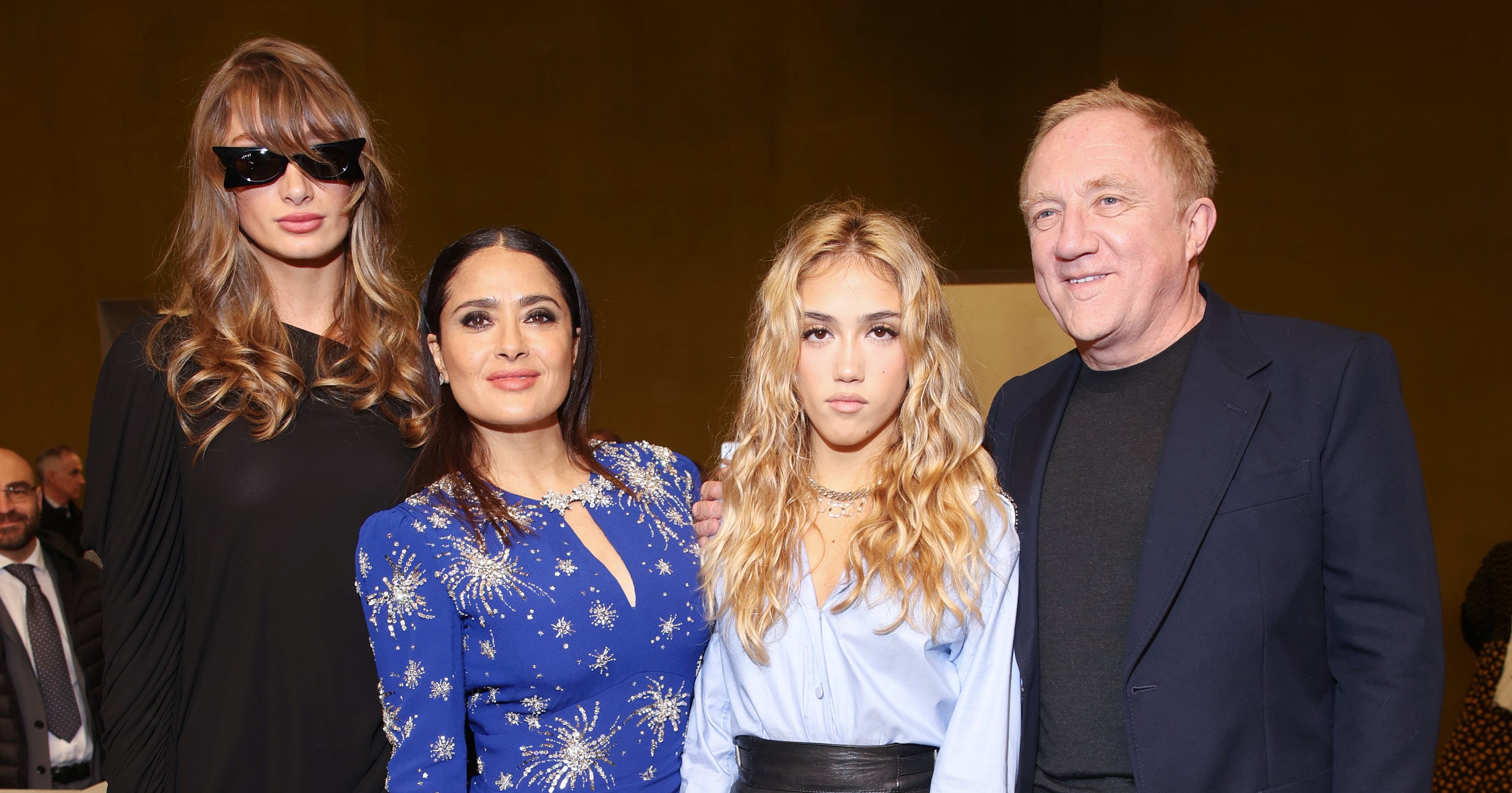 Salma Hayek and Her Family at 2023 Milan Fashion Week | PS Celebrity