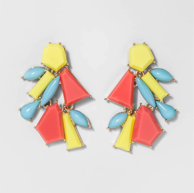 Sugarfix by BaubleBar Tricolor Geometric Drop Earrings