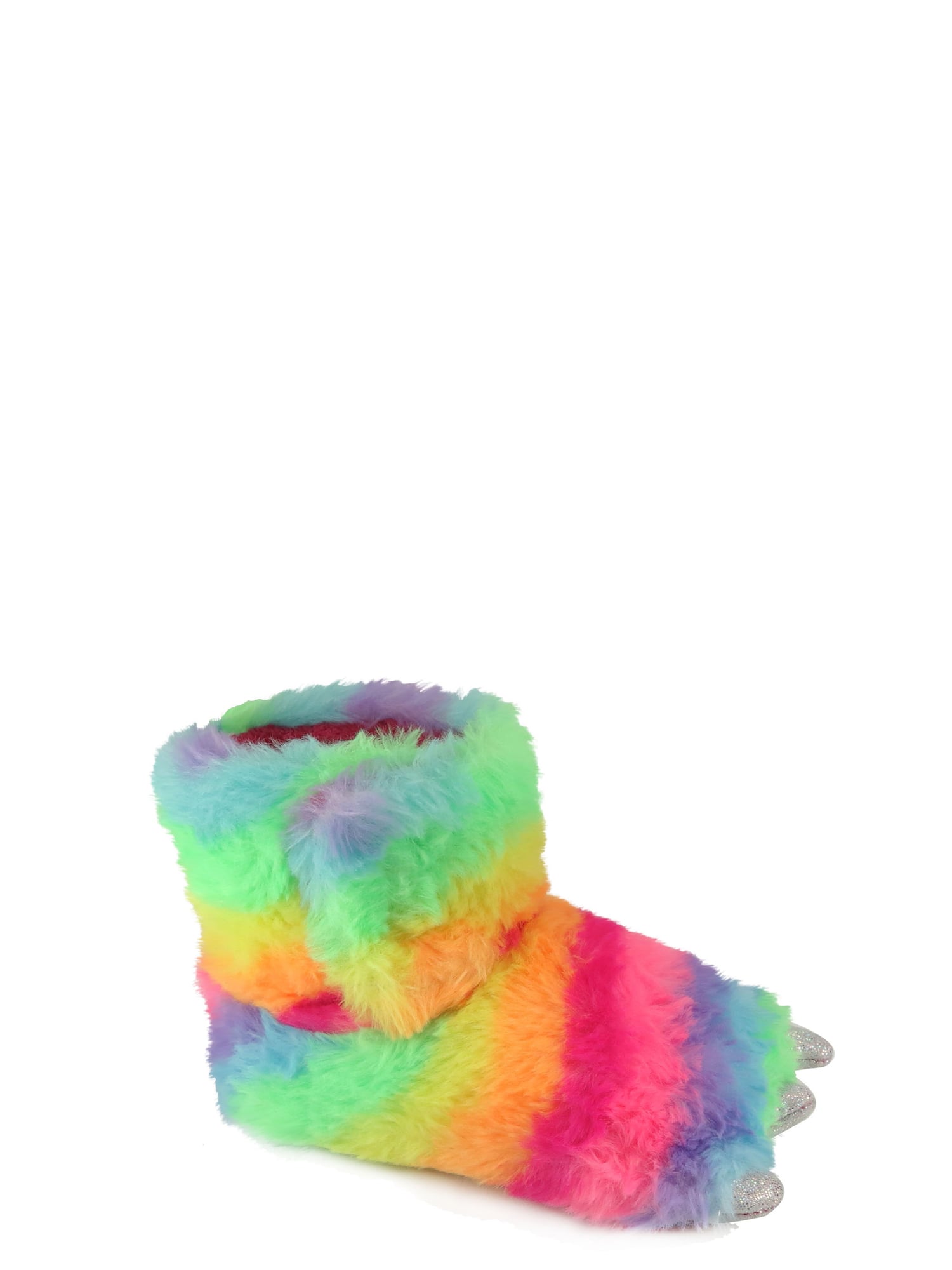 rainbow monster feet slippers