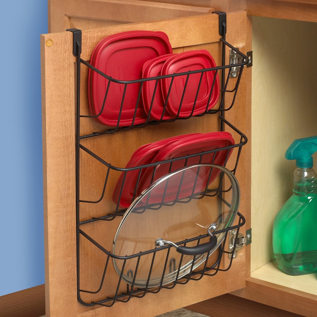 For Container Lids: Spectrum Diversified Over-the-Cabinet 3-Tier Lid Holder
