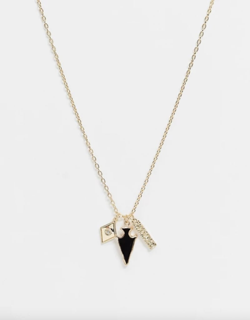 Uncommon Souls Necklace in Gold With Arrow Cluster Pendant