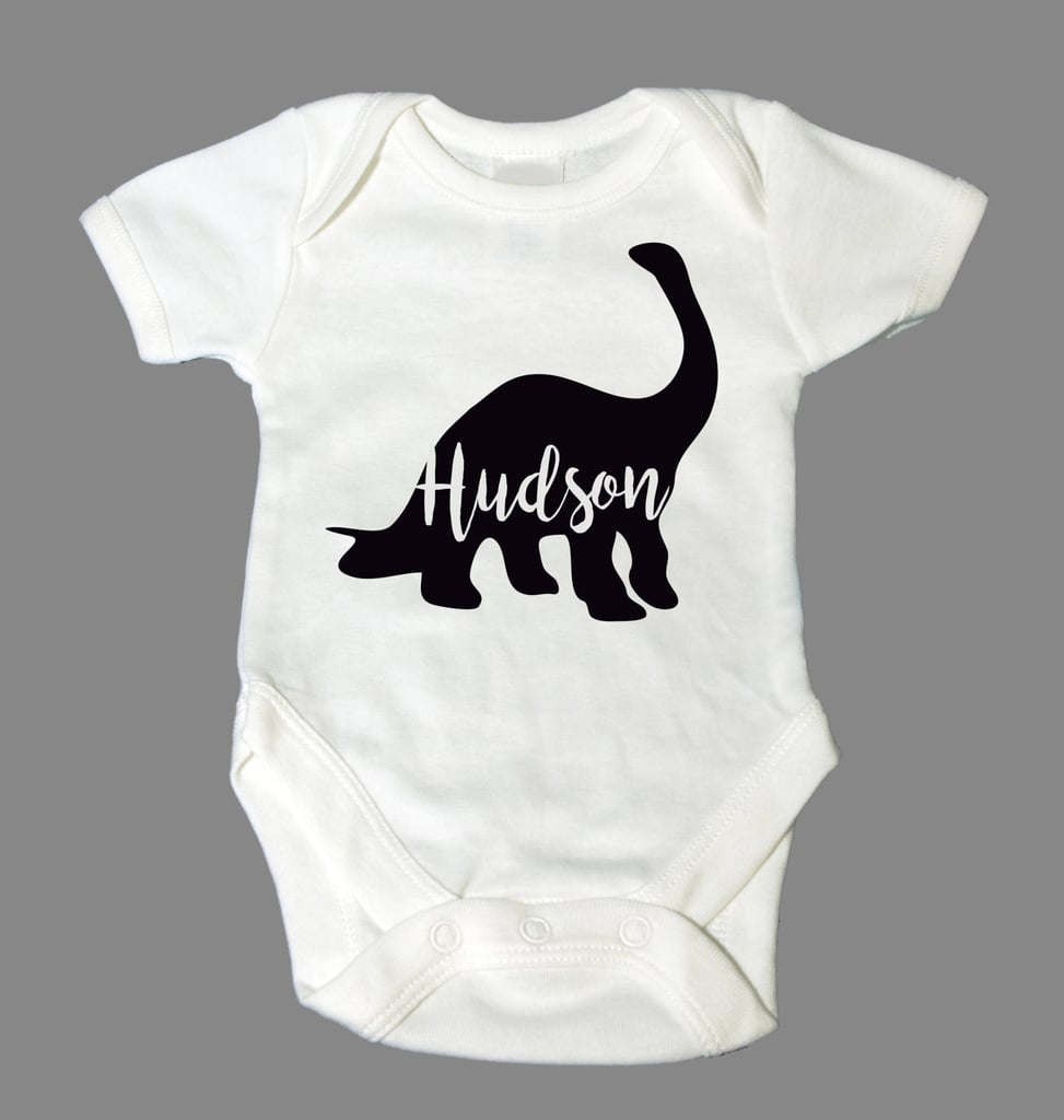 Custom Name Brachiosaurus Onesie
