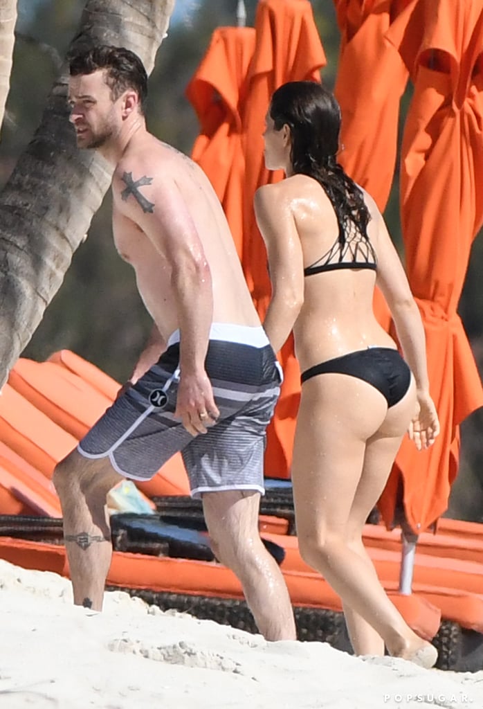 Justin Timberlake and Jessica Biel in the Caribbean 2016