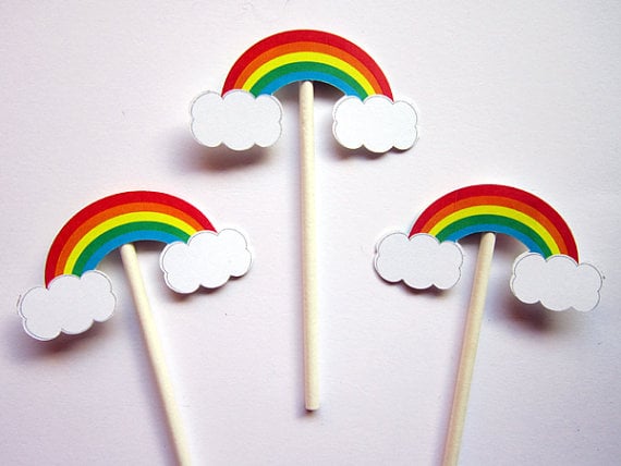 Rainbow Cupcake Toppers