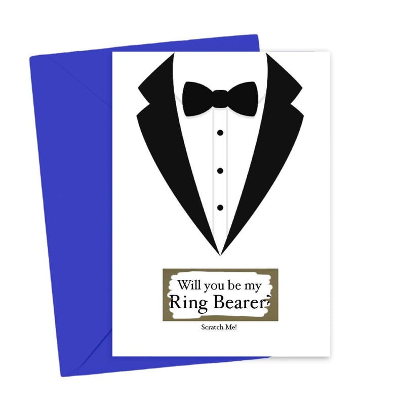 For the Ring Bearer: Will You Be My Ring Bearer Scratch Off Card