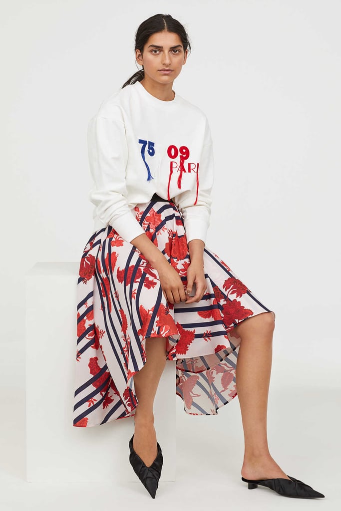 H&M Wide-Cut Wrap-Front Skirt
