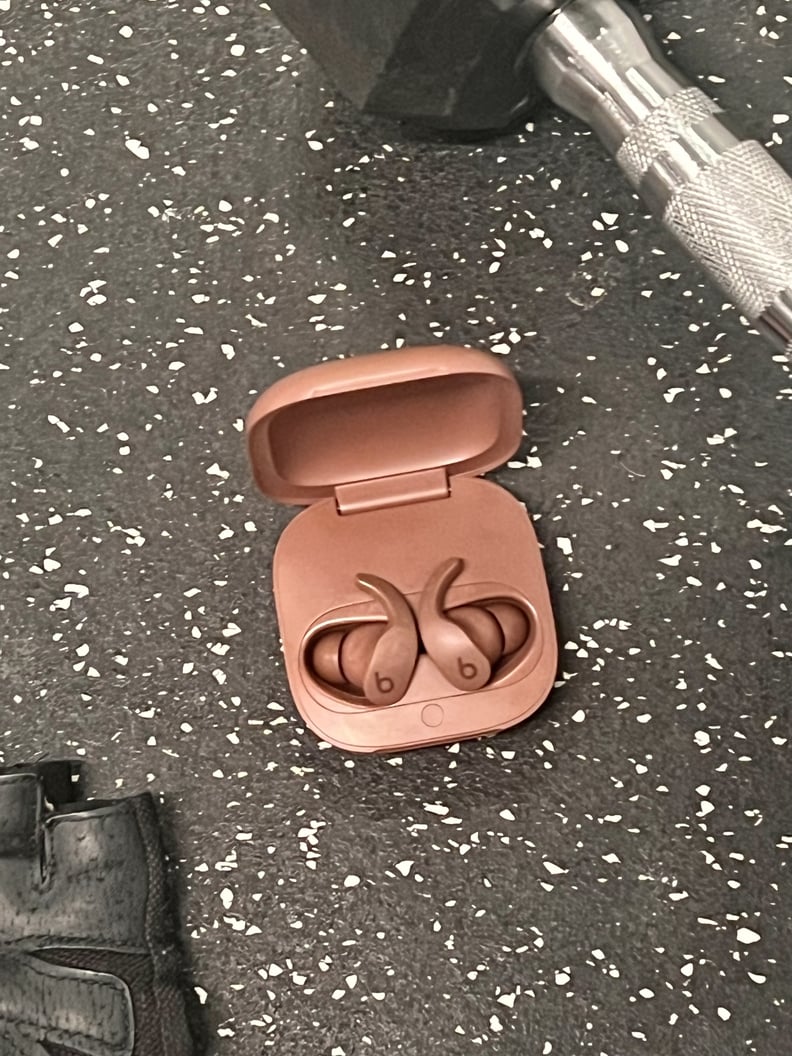 The Beats Fit Pro Earbuds in the gym.