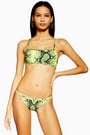 Neon Yellow Snake Tanga Bikini Bottoms