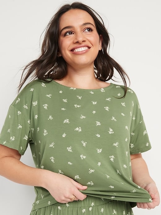 Old Navy Loose Sunday Sleep UltraSoft Pajama Top The Best Pajamas at