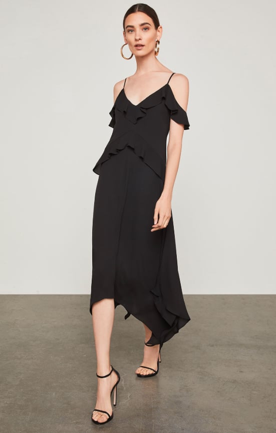 Bcbgmaxazria lissa asymmetrical top slip dress