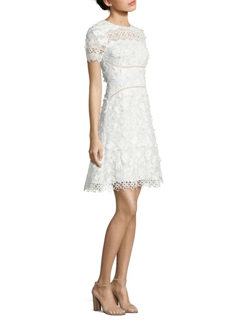 Elie Tahari Adina Embroidered A-Line Dress