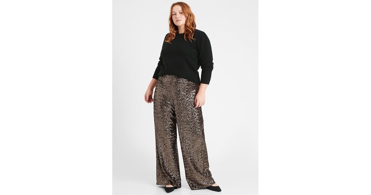 Wide-Leg Sequin Pant 