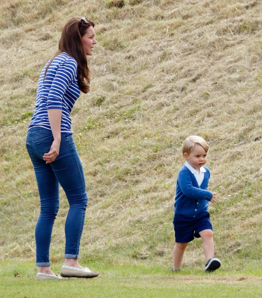 Kate Middleton Striped Shirt and Jeans Outfit
