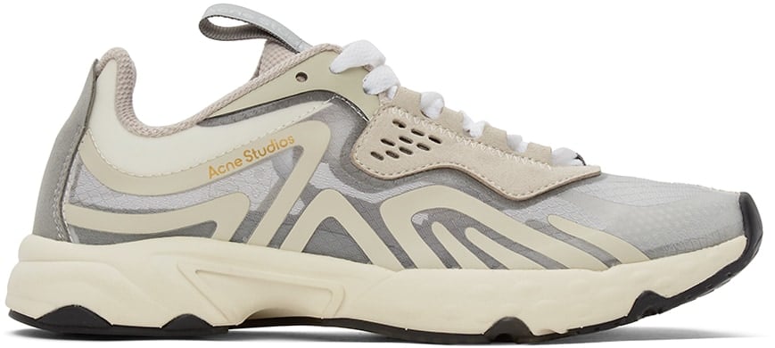 Acne Studios Off-White Transparent Mesh Sneakers
