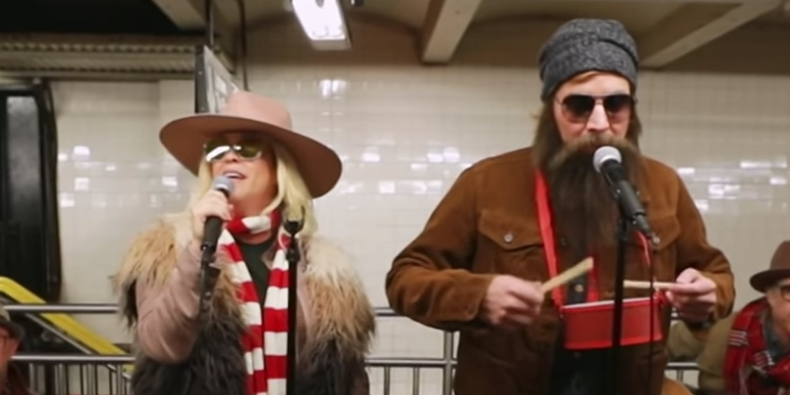 Watch Alanis Morissette and Jimmy Fallon Busk in Disguise POPSUGAR