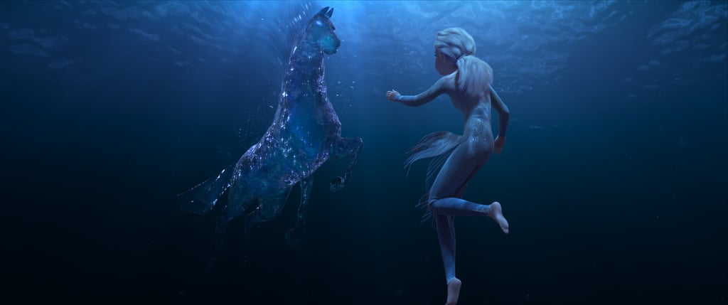 Here we have Elsa doing battle with an underwater ice horse. As you do.