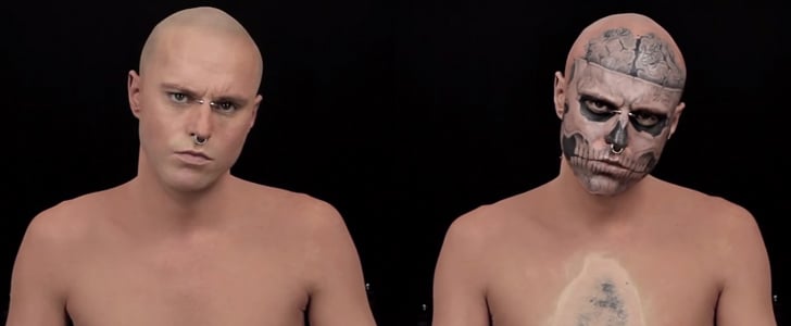 "Zombie Boy" Rick Genest Gets Covered Up With Dermablend