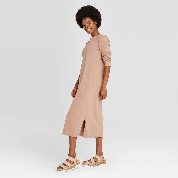 Sweater-Dress Dreams: Universal Thread Puff Long Sleeve T-Shirt Dress