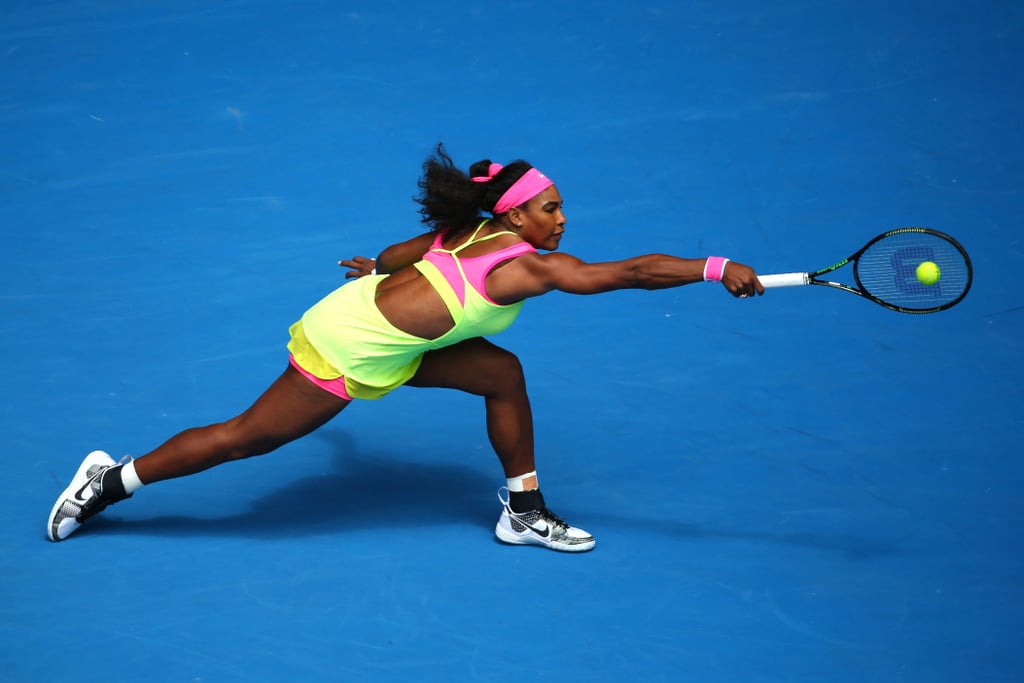 Serena Williams Wearing a Cutout Dress at the Australian Open in 2015