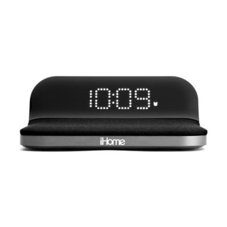 iHome Qi Wireless Charging Compact Alarm Clock