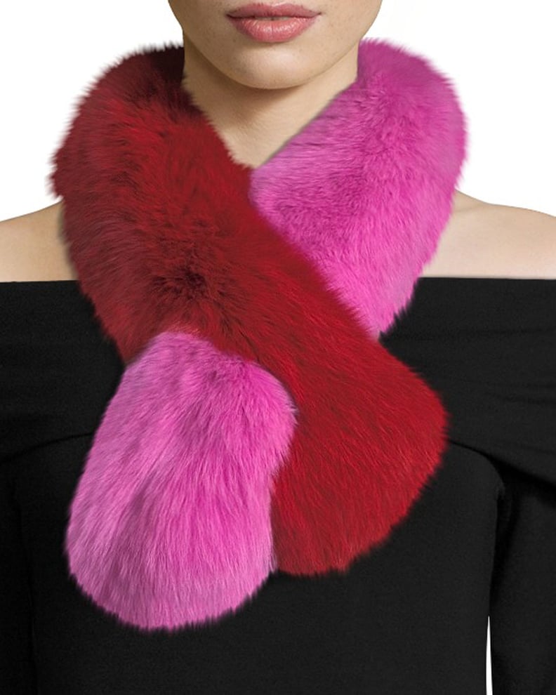 Two-toned fur scarf