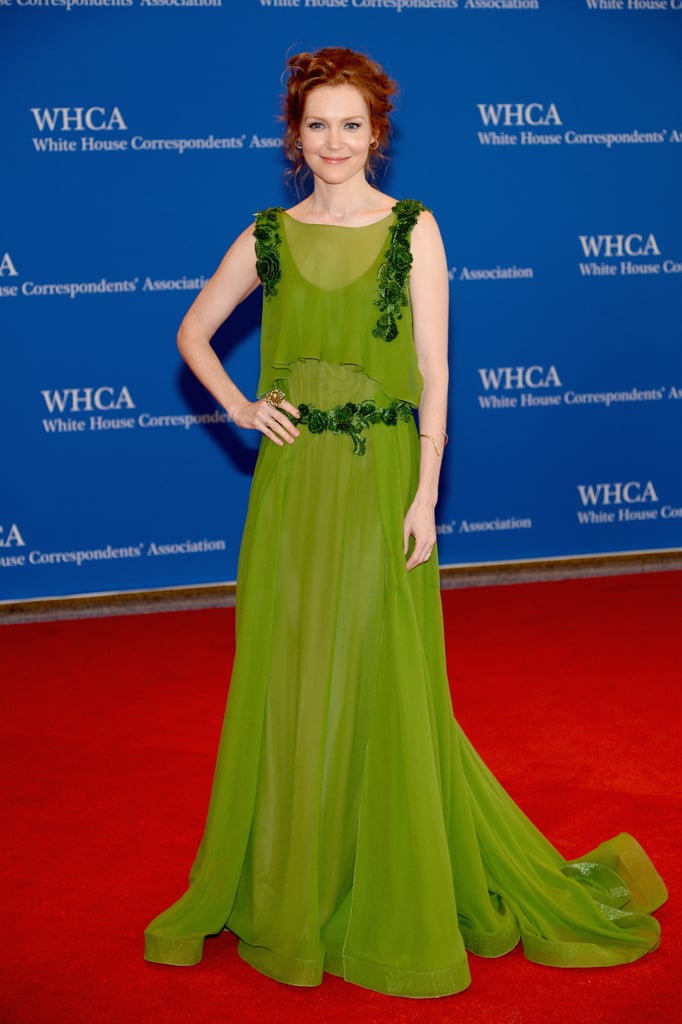 Darby Stanchfield wore a green dress.