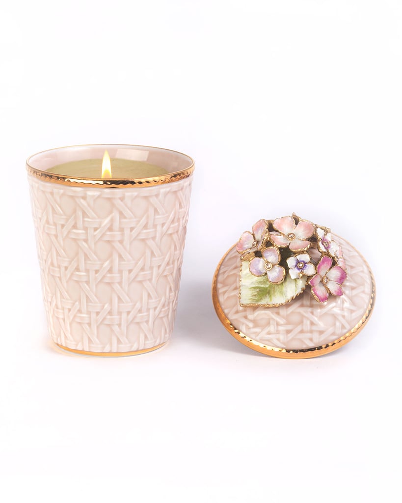 Jay Strongwater Hydrangea Trellis Candle