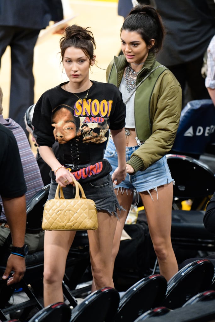 Kendall Jenner and Bella Hadid at Lakers Game November 2016