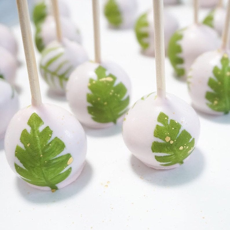 Tropical Palm Leaves Cake Pops