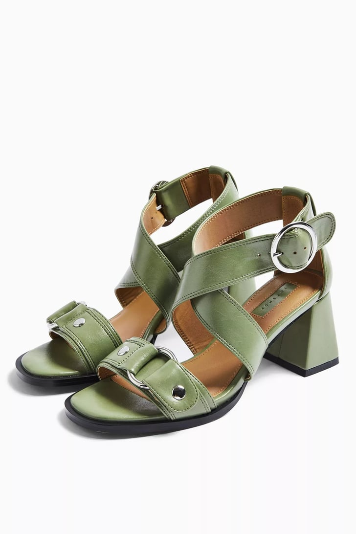 Dara Sage Studded Sandals Shop the Best Heels of Spring 2020