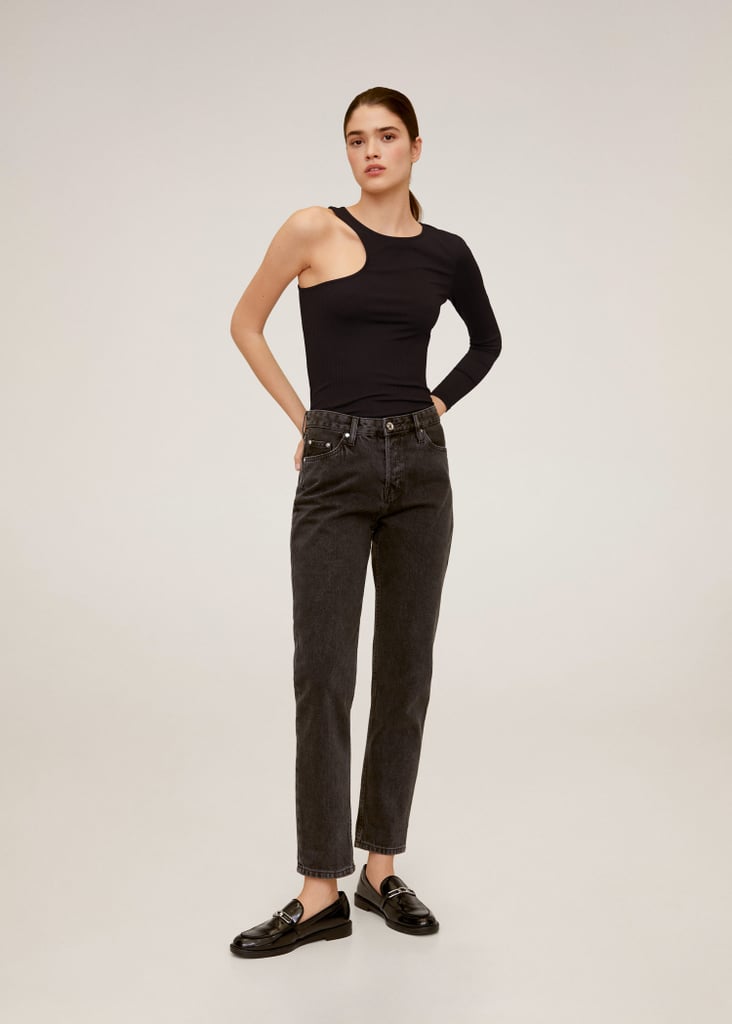 Mango Asymmetric Cable Knit T-Shirt