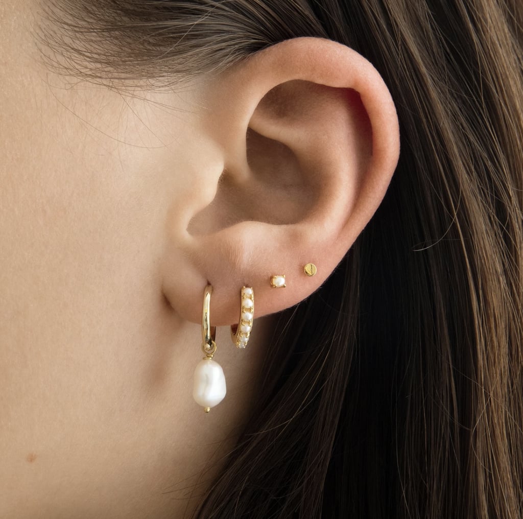 For the Earring Aficionado: Studs Baroque Pearl Huggie